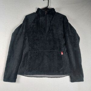 The North Face Women’s Black Fleece Pullover Medium 1/4 Zip Soft Plush